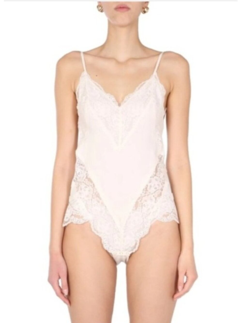 Zimmermann Silk Lace Bodysuit Teddy Blush Pink Open Back Lingerie Size 2/US 8